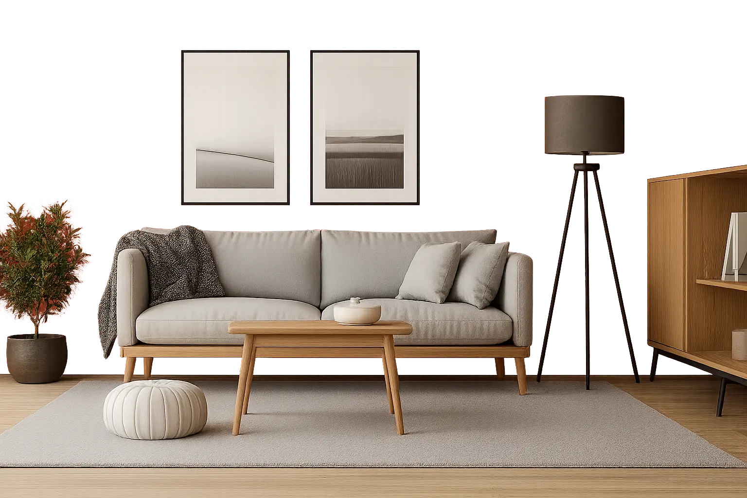 Interior room preview with the selected wall colour